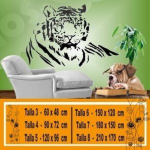 tigre decorativo de vinil 1086