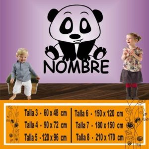 vinilo bebe oso panda 1223