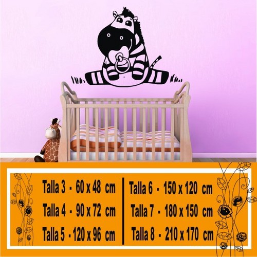 vinilos decorativos para bebes cebra 1018