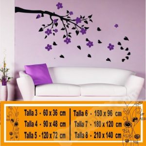 flower wall stickers 2 colors 1031