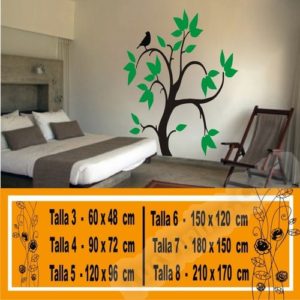 flower wall stickers 2 colors 1034