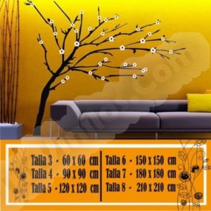 flower wall stickers 2 colors 1060