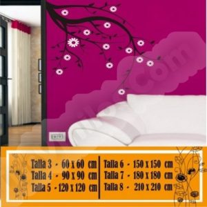 flower wall stickers 2 colors 1061