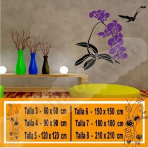 flower wall stickers 2 colors 1064