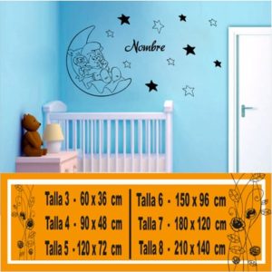 Wall stickers smurf baby moon 1302