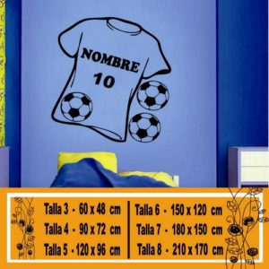 vinilos infantiles camiseta futbol 1206