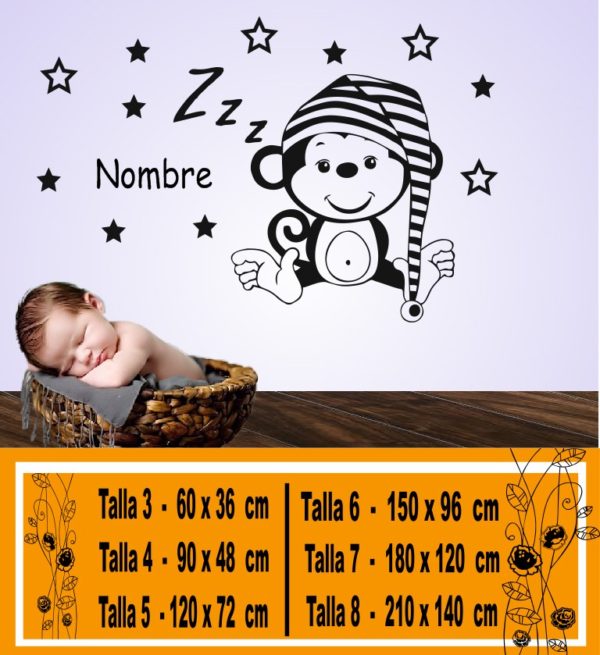 mono durmiendo bajo las estrellas