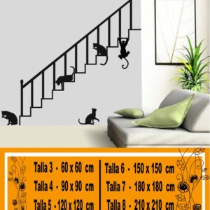 falsa escada com gatos