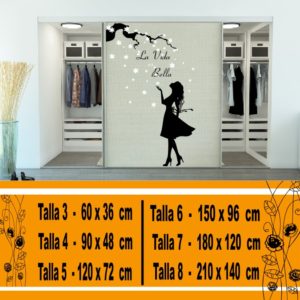 Life is beautiful wall decal for wardrobe