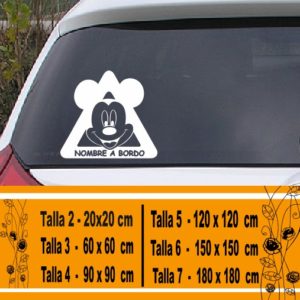 Baby on board Mickey Mouse face sticker