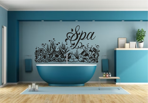 Vinilo pared baño espacio de relax de la familia - Rotula2 Empresa de  rotulación y marketing en Madrid